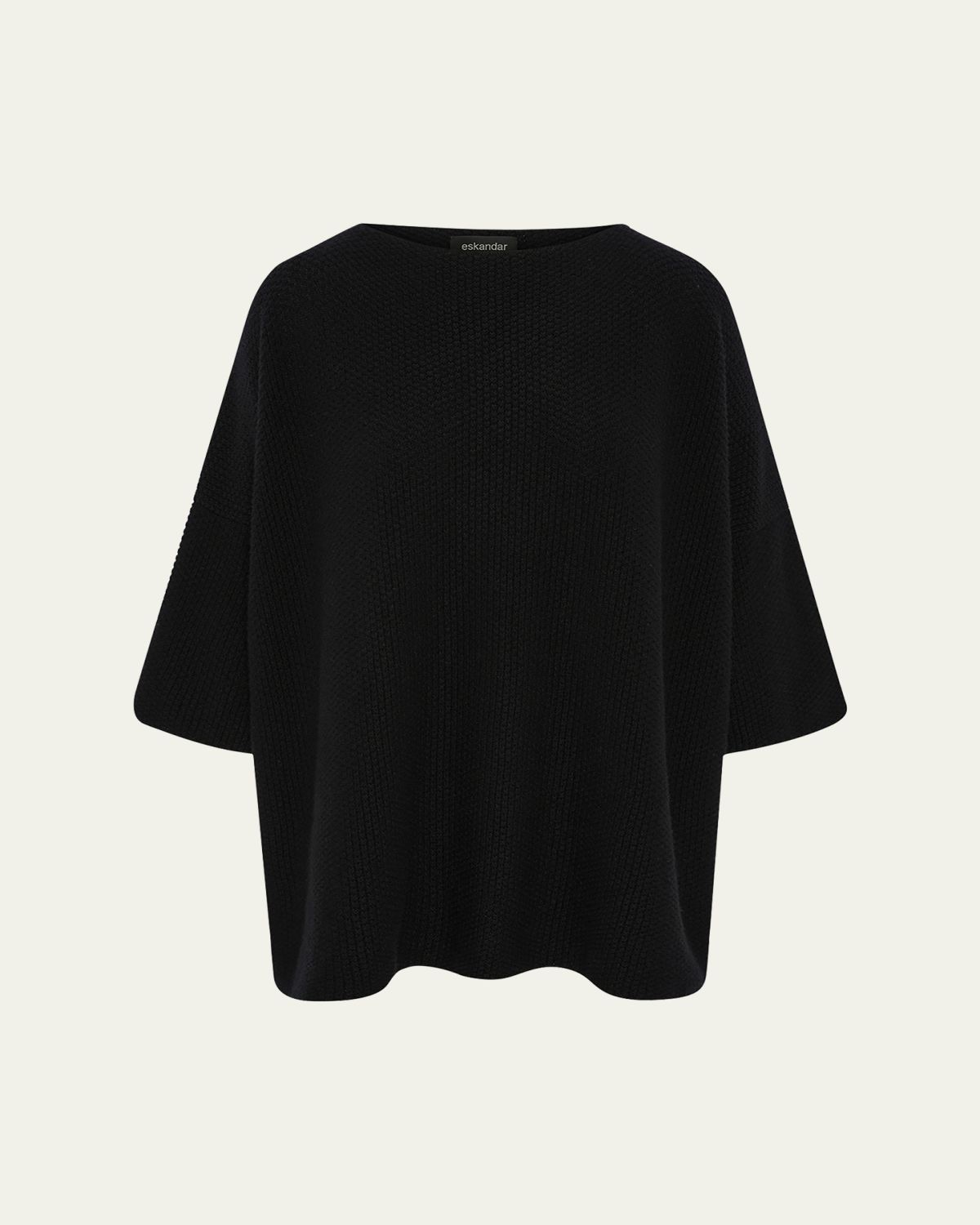 Eskandar Square 3/4 Sleeve Top - Long Length