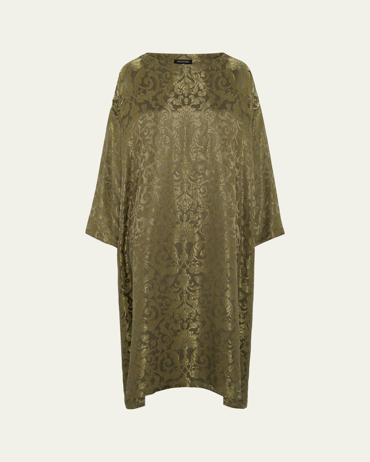 Eskandar Wide A-Line Scoop-Neck Dress