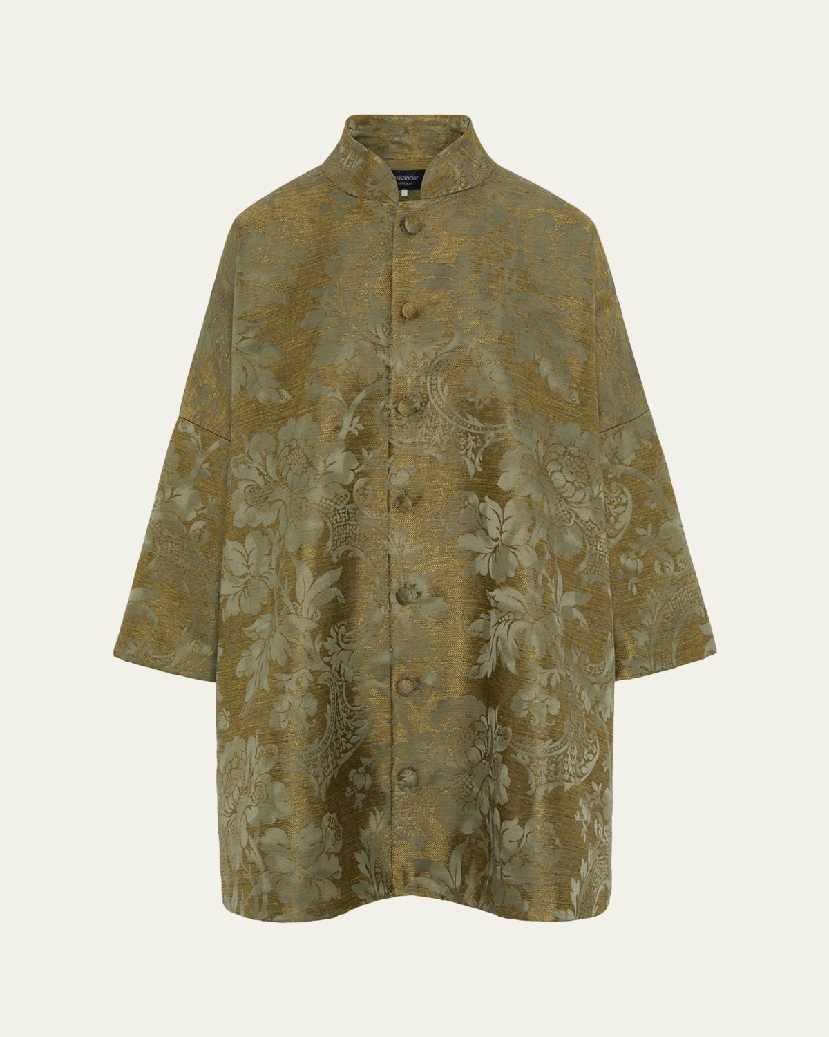 Eskandar Chinese Imperial Coat With Chinese Collar