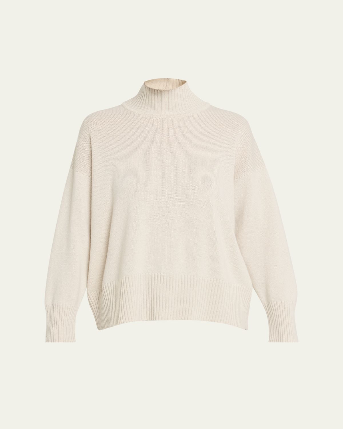 Eskandar Cashmere Small Long Sleeve High Neck Sweater - Mid Length