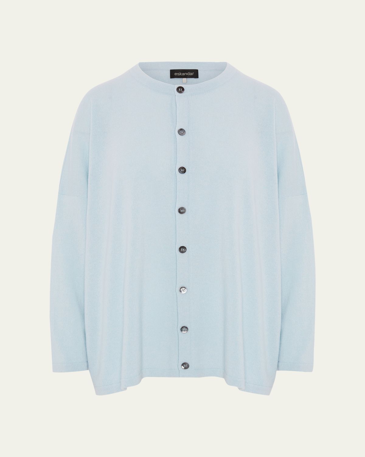 Eskandar Slim Sleeve Cardigan - Mid Plus Length