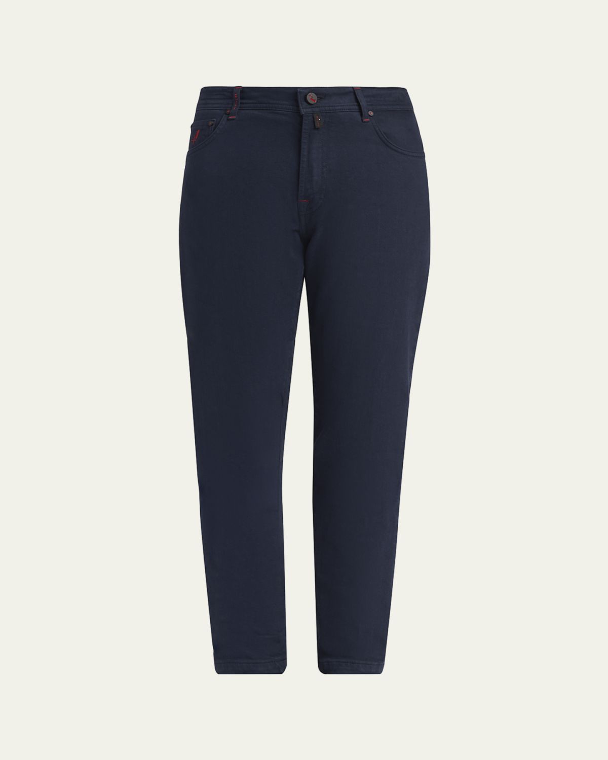 Kiton Men's Straight Leg Cotton-Stretch Five-Pocket Pants