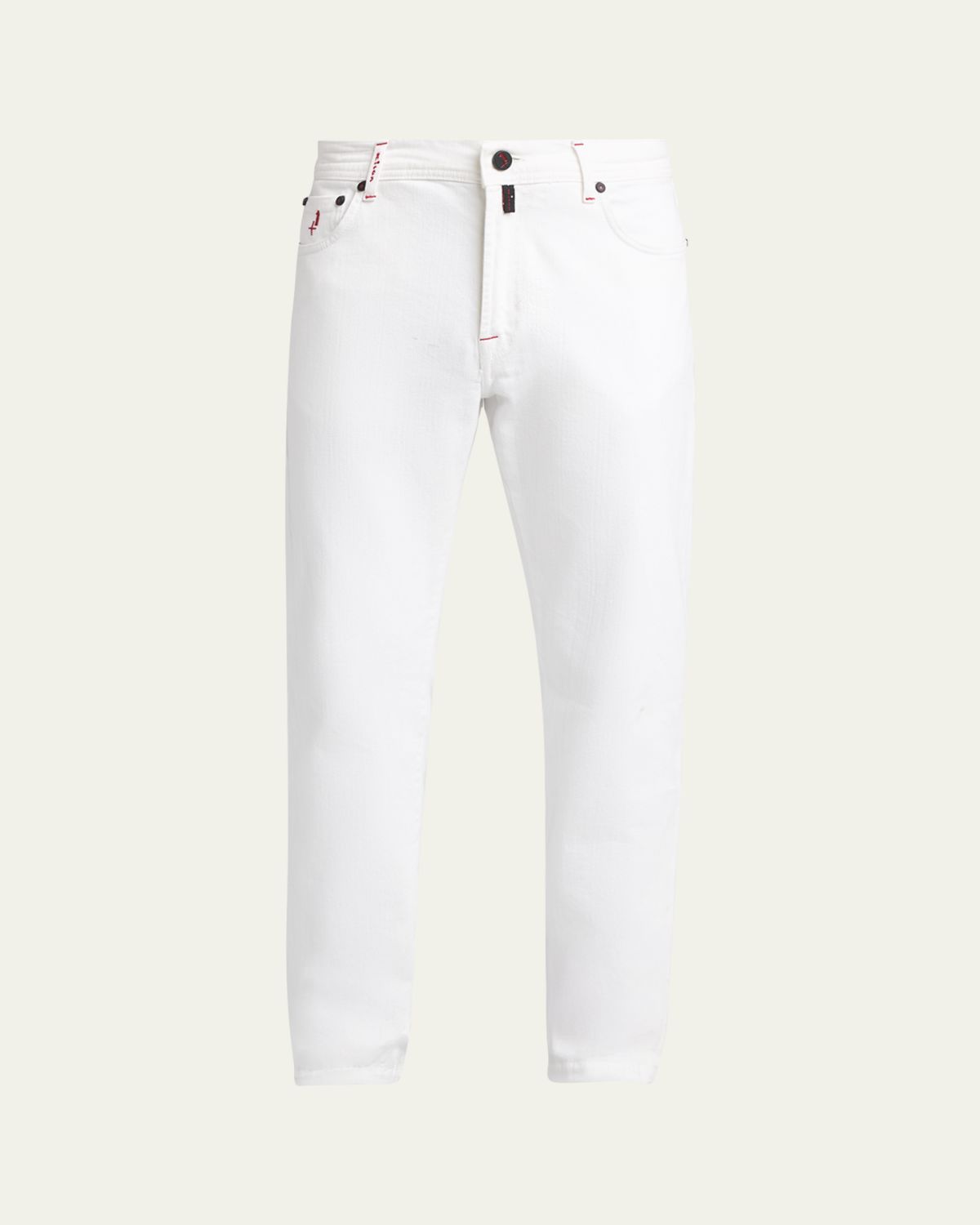 Kiton Men's Straight Leg Cotton-Stretch Five-Pocket Pants