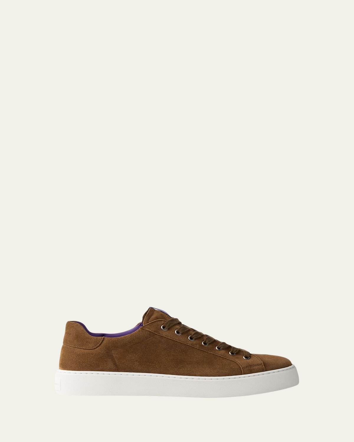 Ralph Lauren Purple Label Men 's Severn Calf Suede Low-Top Sneakers
