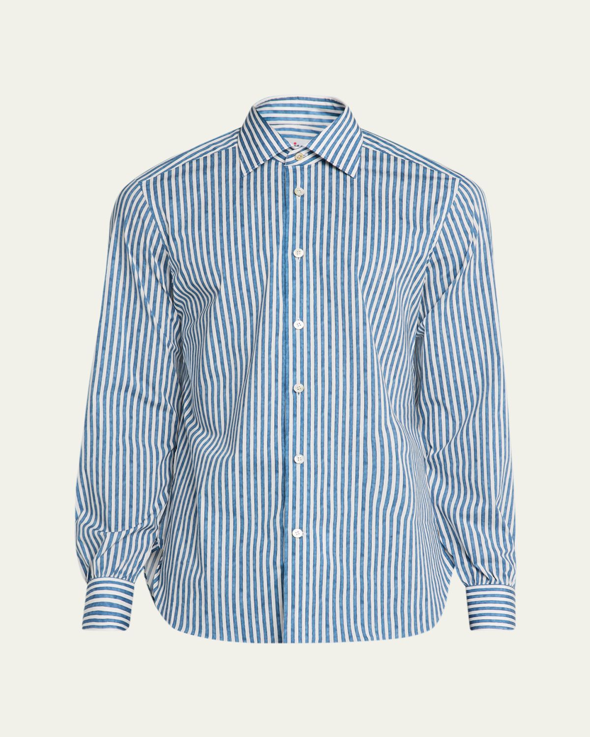 Kiton Men's Cotton-Stretch Stripe Button-Down Shirt