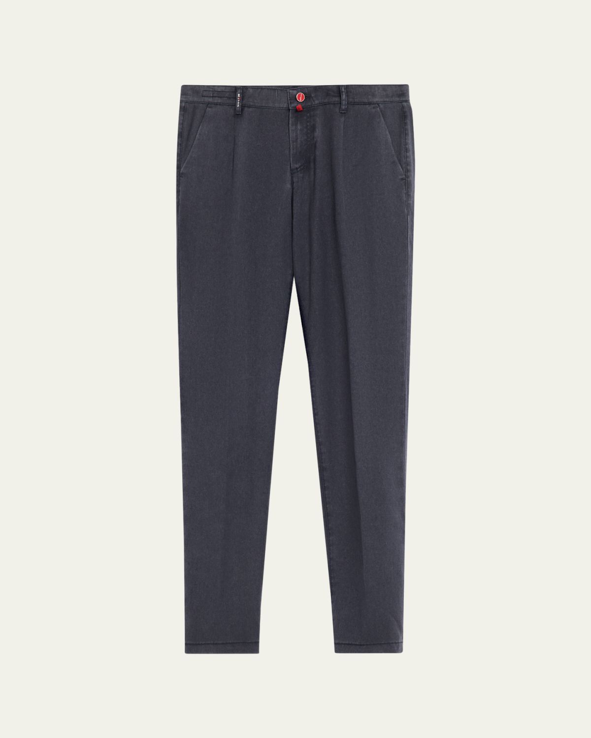 Kiton Men's Washed-Effect Wool Four-Pocket Pants