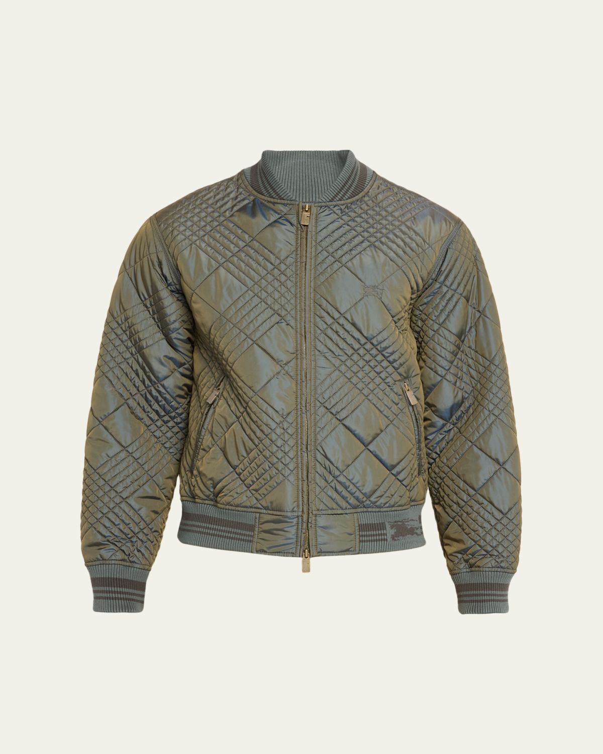 Burberry Men's Rakewood Micro Check-Stitch Bomber Jacket