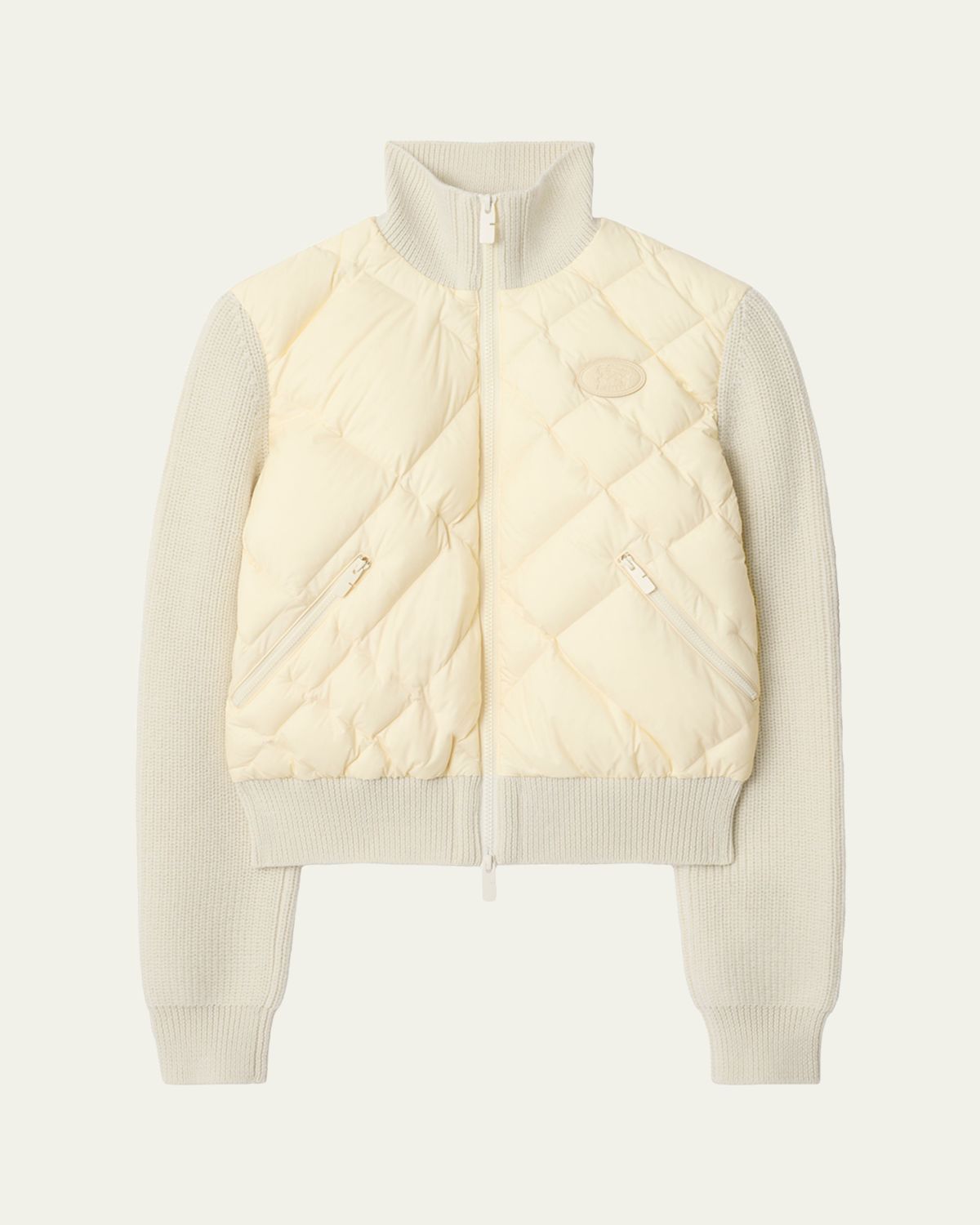 Burberry Kelsey Quilted Knit Combo Jacket