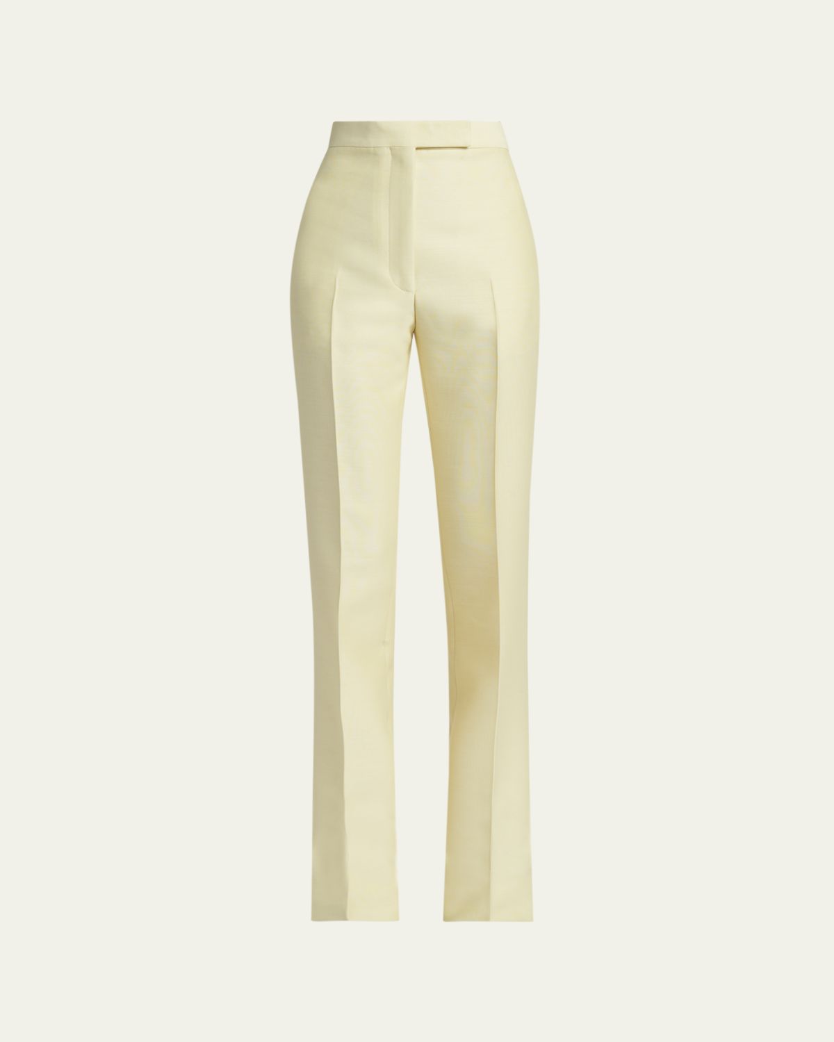 TOM FORD High-Rise Wool-Silk Straight-Leg Pants