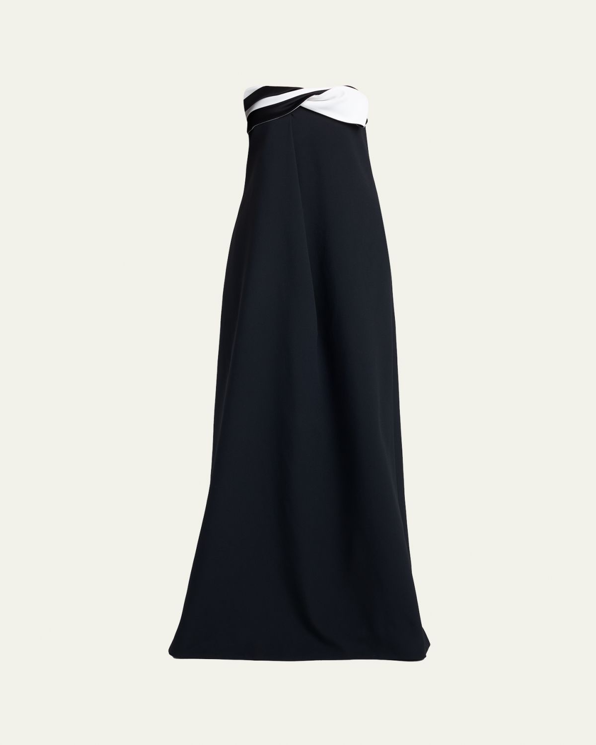TOM FORD Bicolor Twisted Off-The-Shoulder Satin Gown