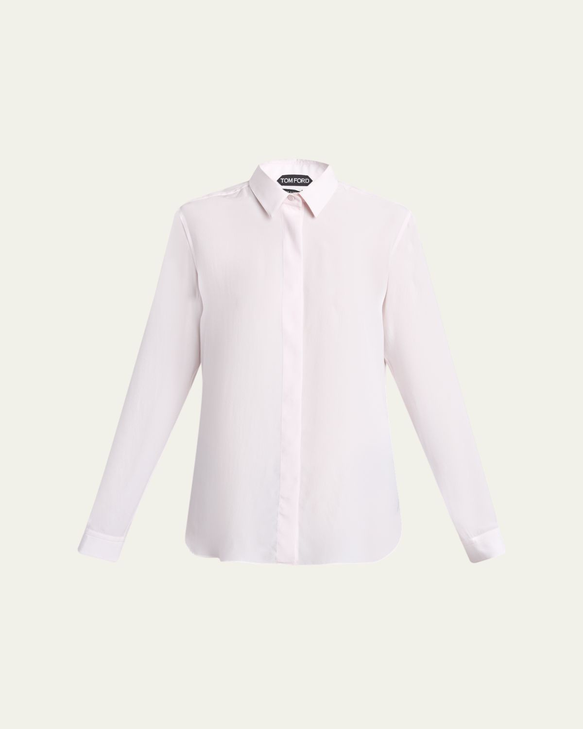 TOM FORD Silk Crepe De Chine Button-Down Blouse | Thumbnail 6 TOM FORD Silk Crepe De Chine Button-Down Blouse | Thumbnail 6
