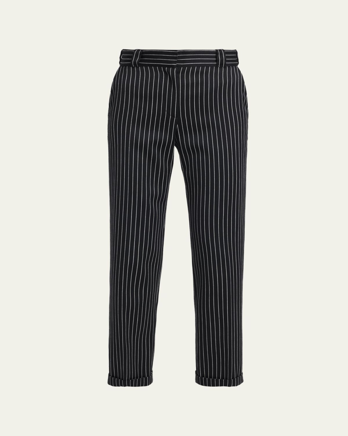 TOM FORD Pinstripe Straight-Leg Ankle Trousers