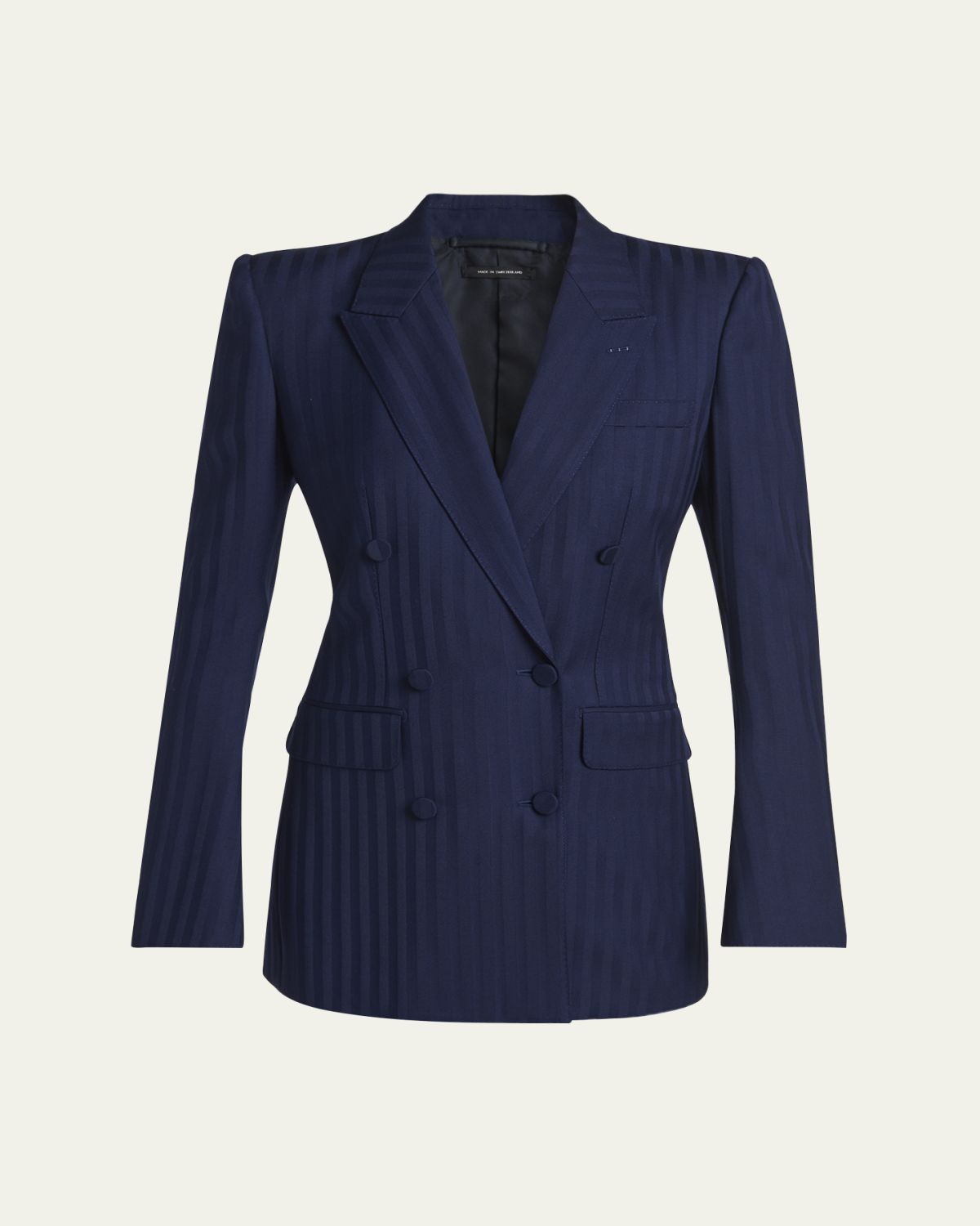 TOM FORD Tonal Striped Jacquard Single-Breasted Jacket
