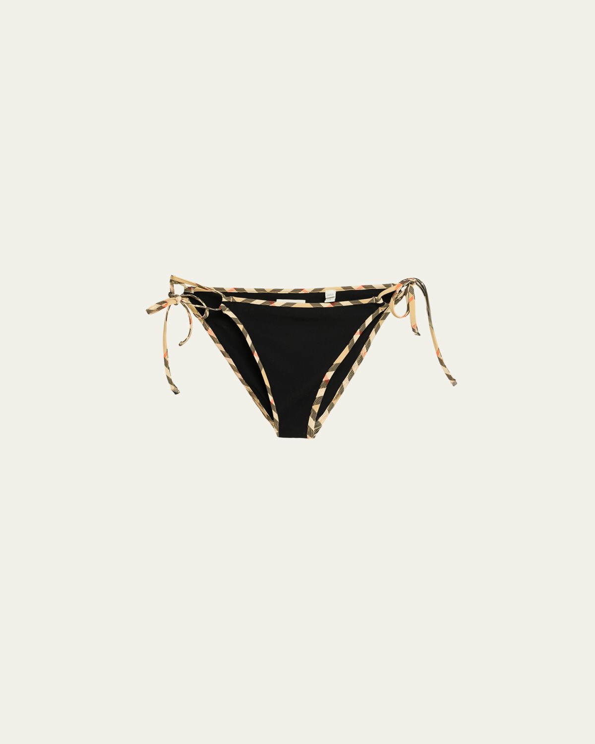 Burberry Check-Trim String Bikini Bottoms