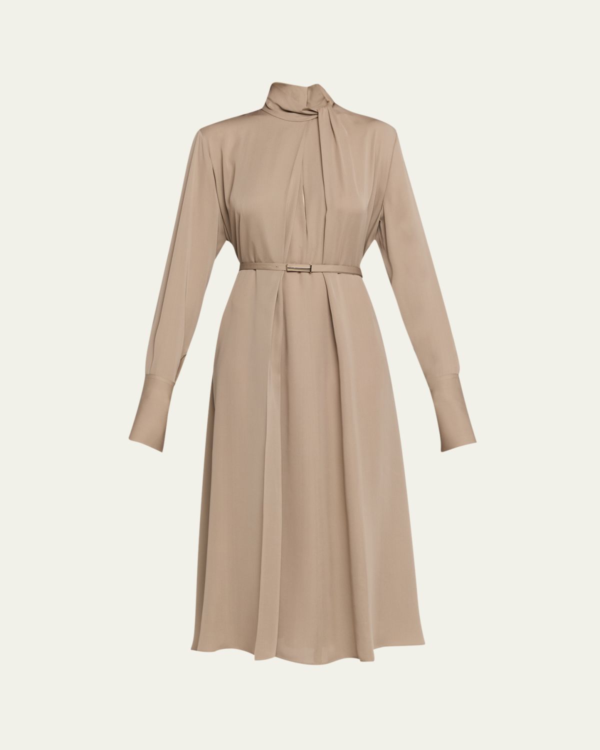 TOM FORD Washed Silk Georgette Belted Midi Dress | Thumbnail 6 TOM FORD Washed Silk Georgette Belted Midi Dress | Thumbnail 6