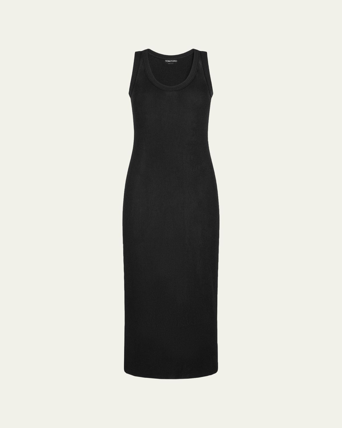 TOM FORD Paillette Rib Knit Scoop-Neck Midi Tank Dress