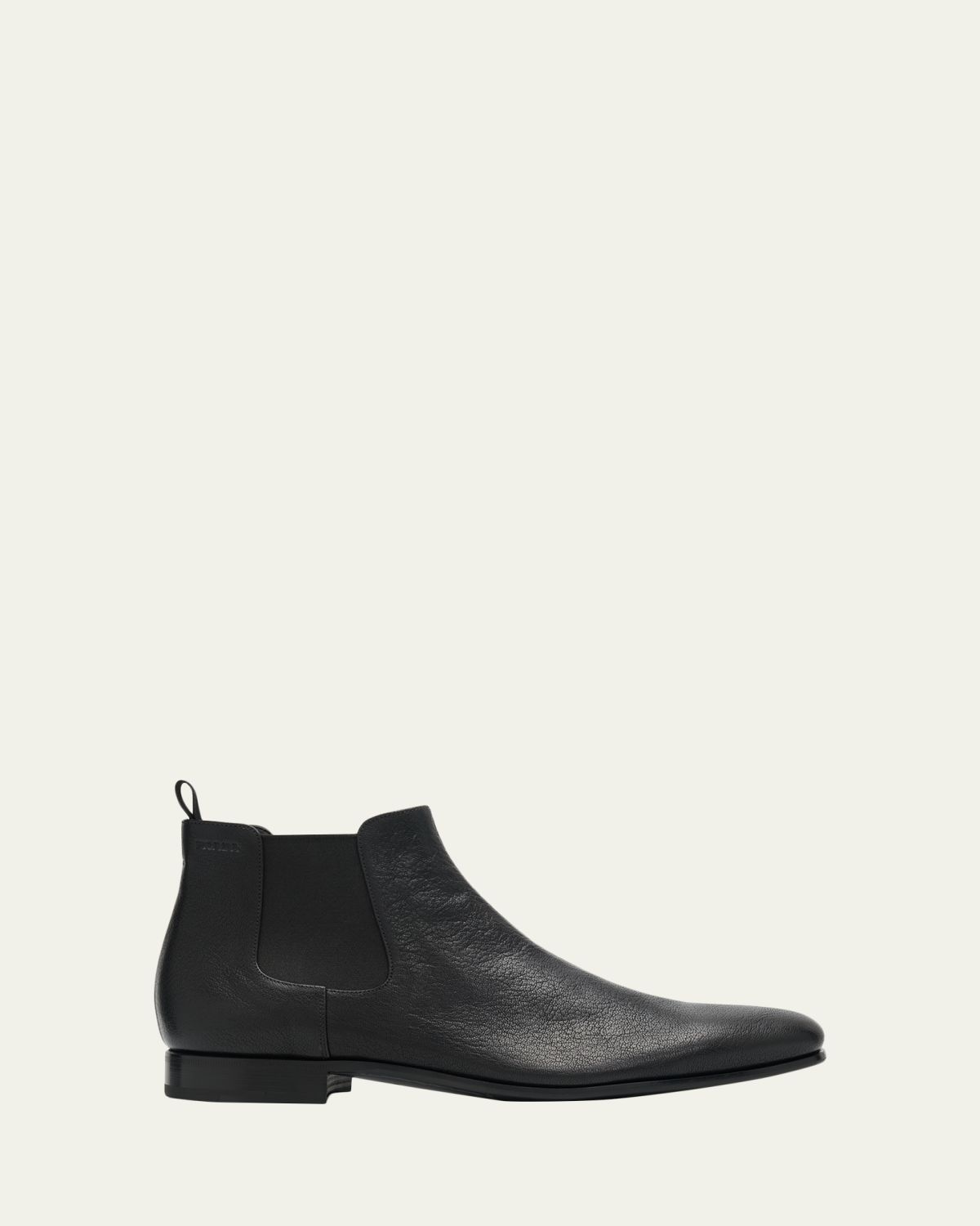 Prada Men's Aged Leather Chelsea Boots