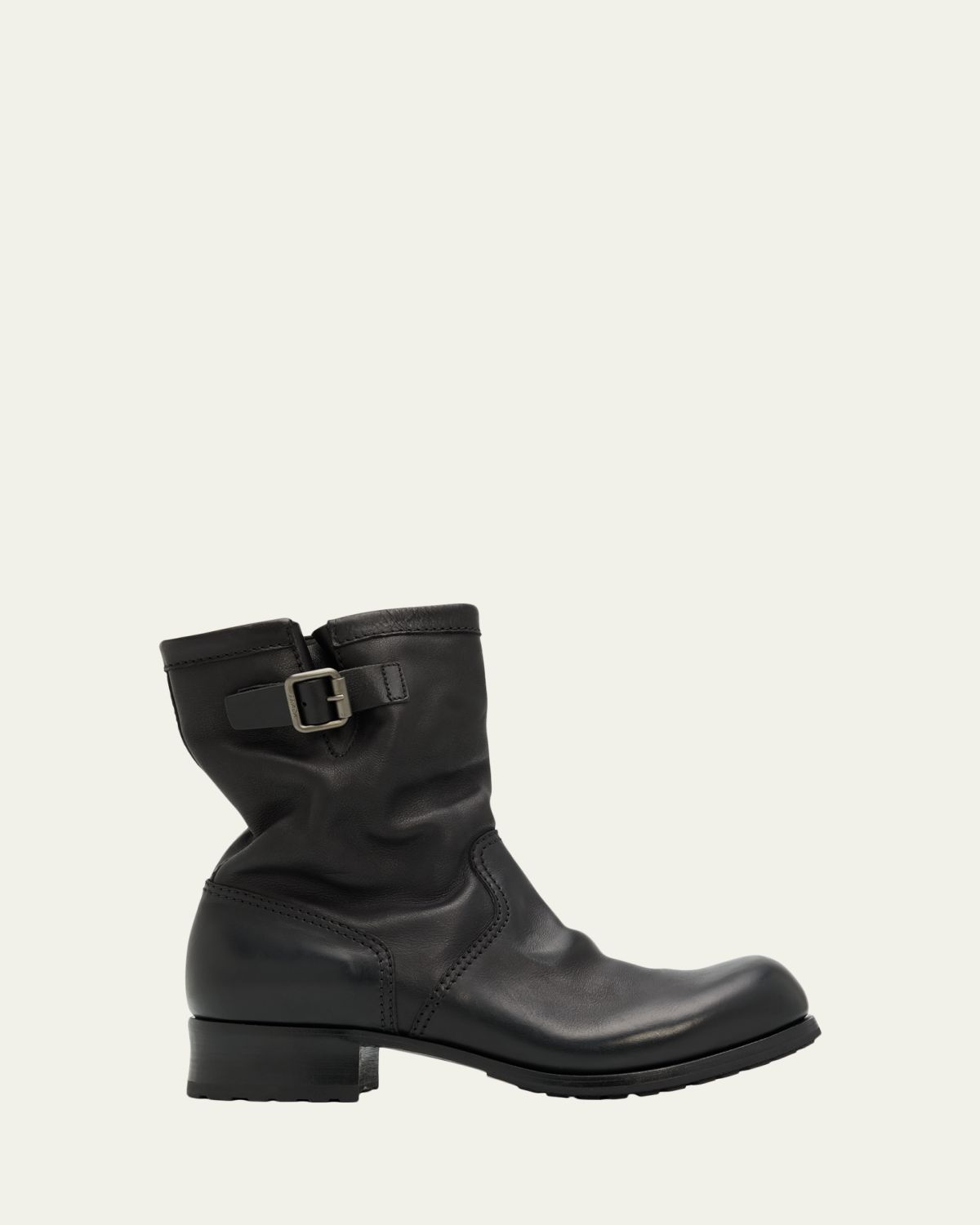 Prada Men's Leather Mid-Calf Boots