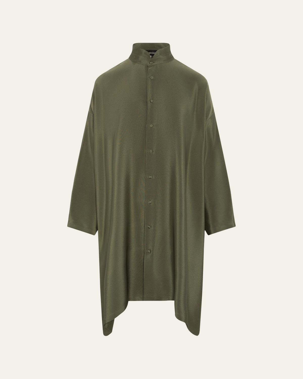 Eskandar Wide A-Line Silk Shirt