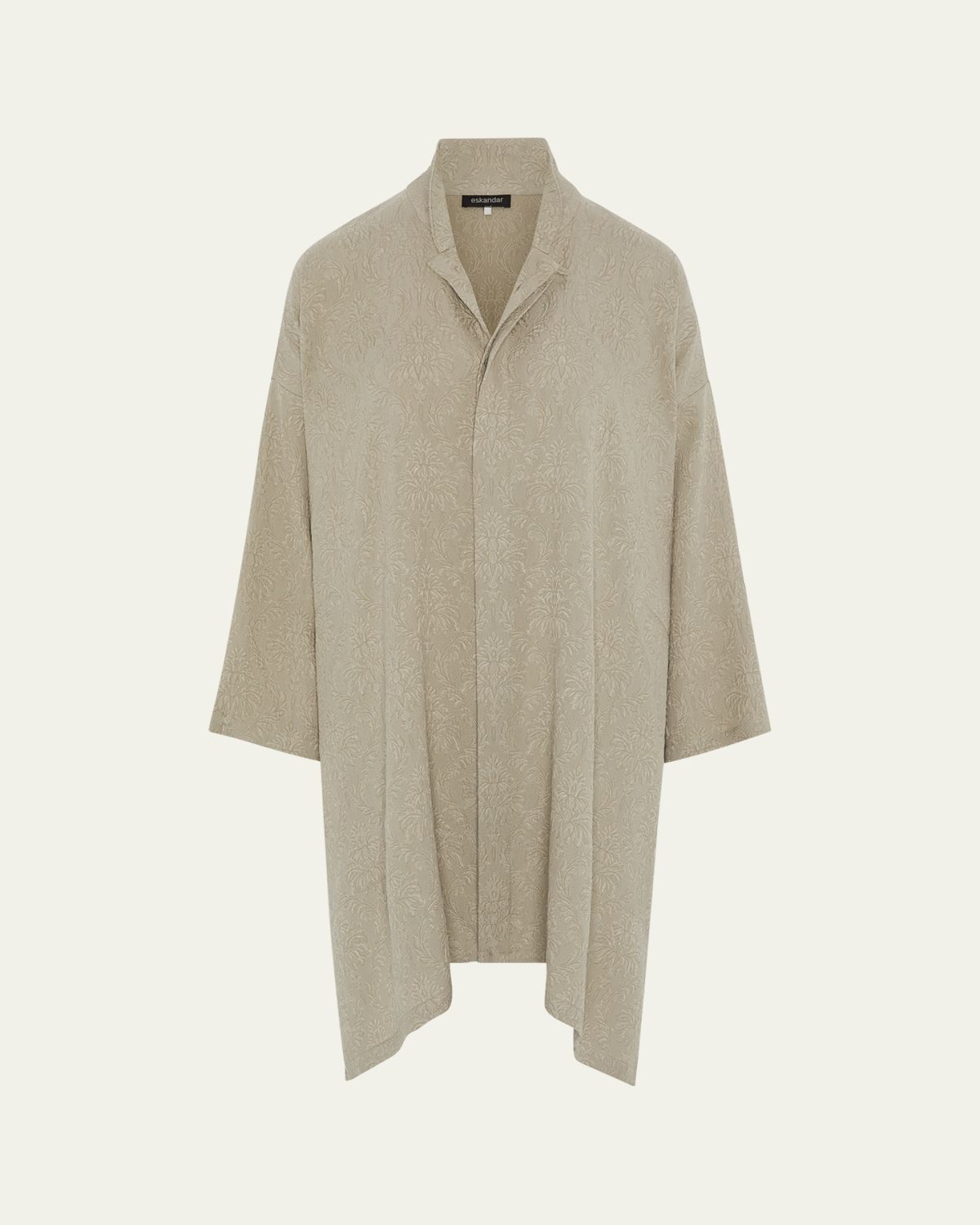 Eskandar A-Line Floral Silk Shirt