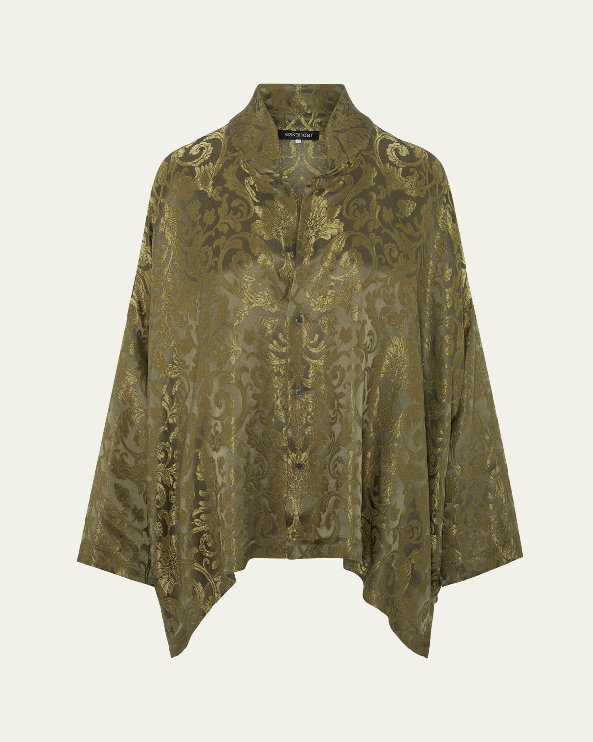 Eskandar A-Line Metallic Brocade Shirt