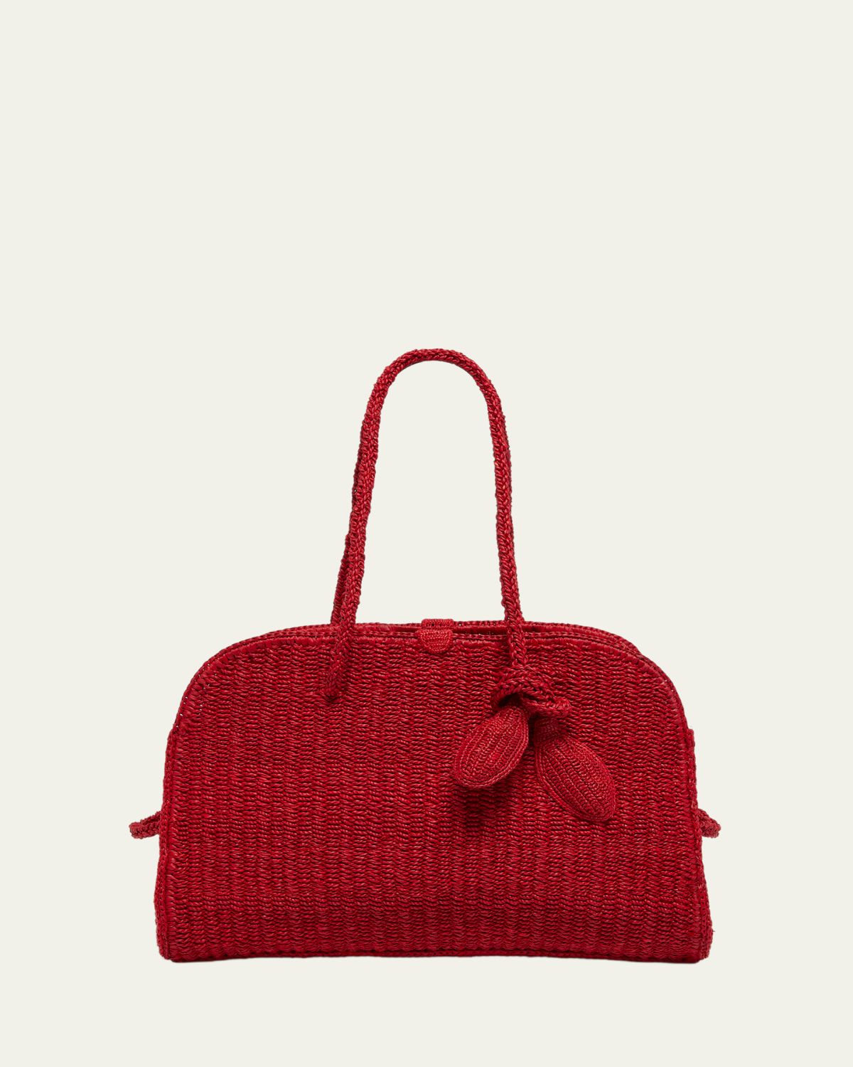 Jacquemus Le Turismo Raffia Top-Handle Bowler Bag