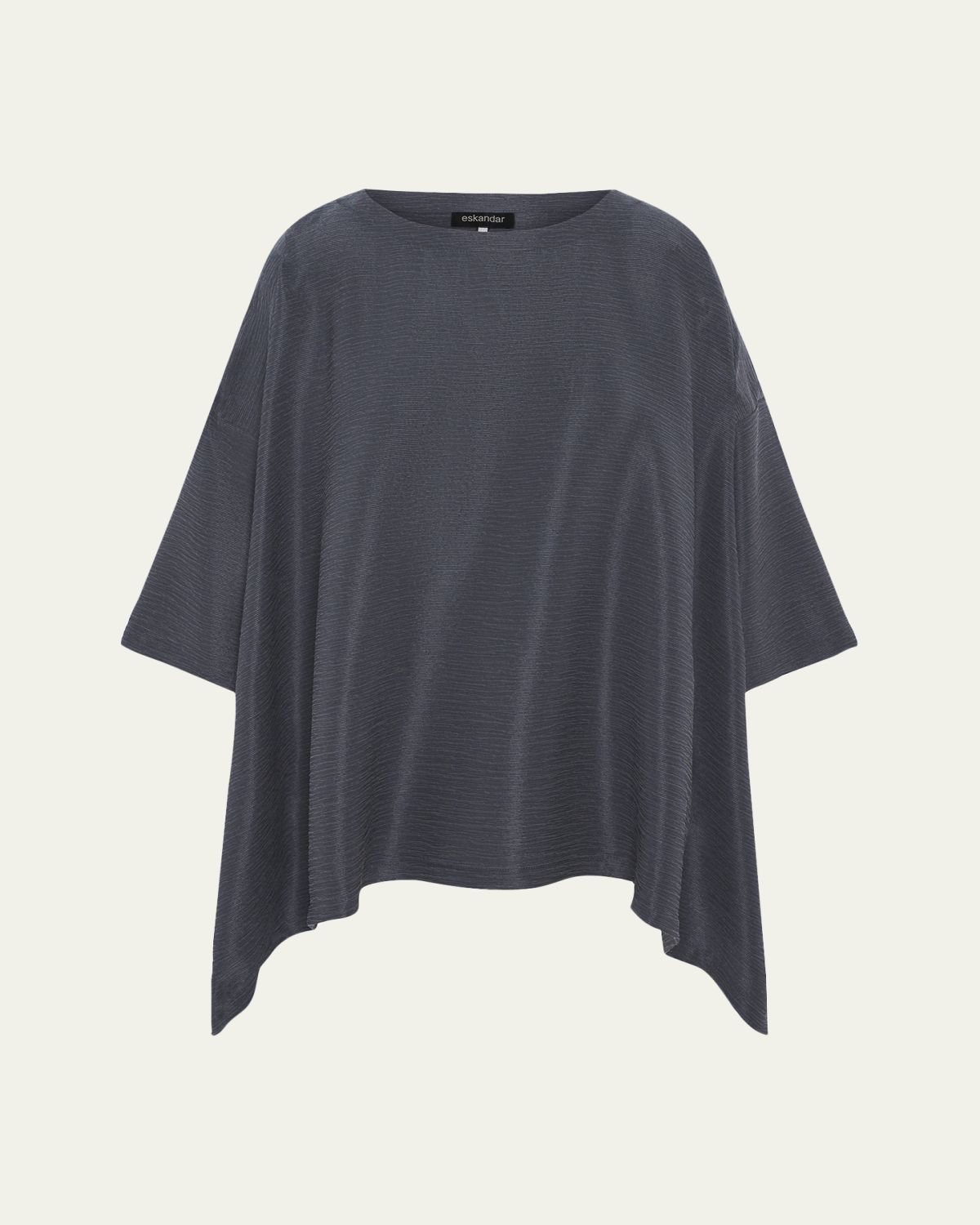 Eskandar A-Line Silk Plisse Top