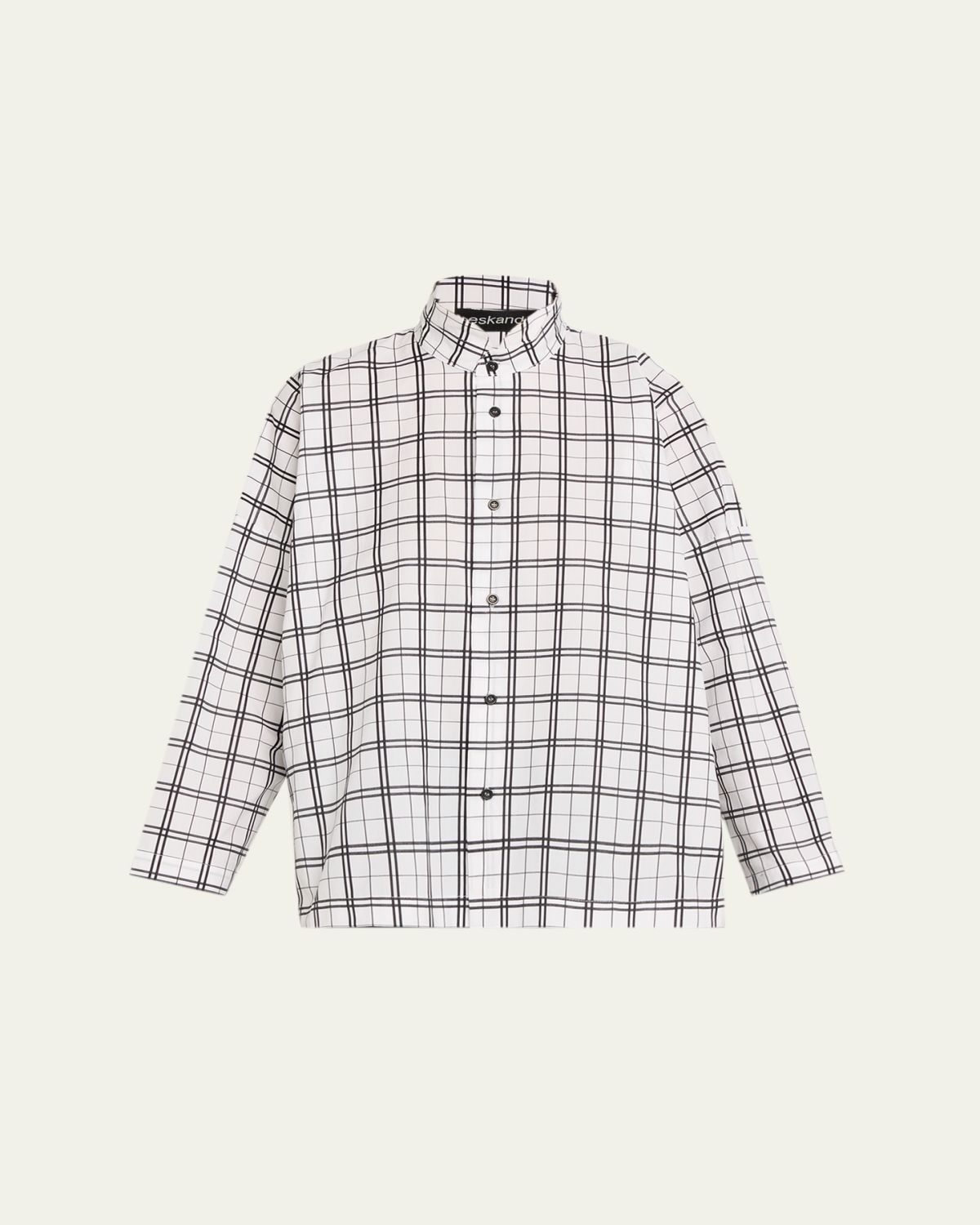 Eskandar A-Line Plaid Cotton Shirt