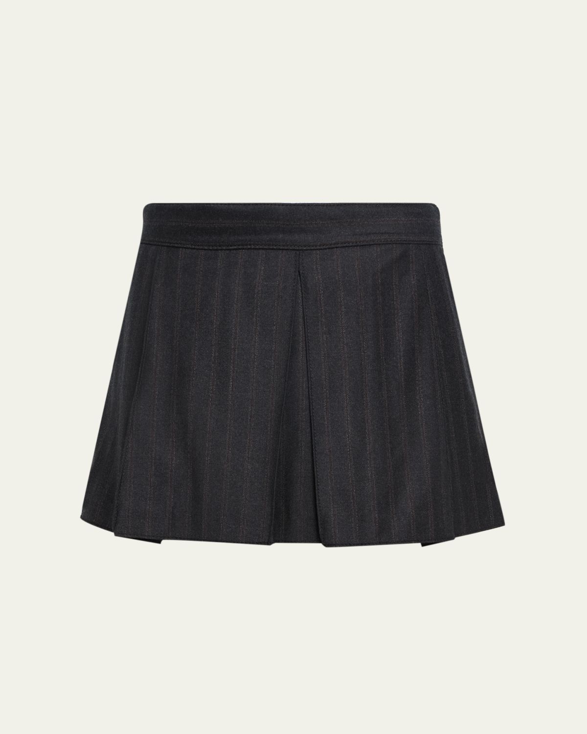 WE-AR4 The Jane Pleated Pinstripe Wool Mini Skirt