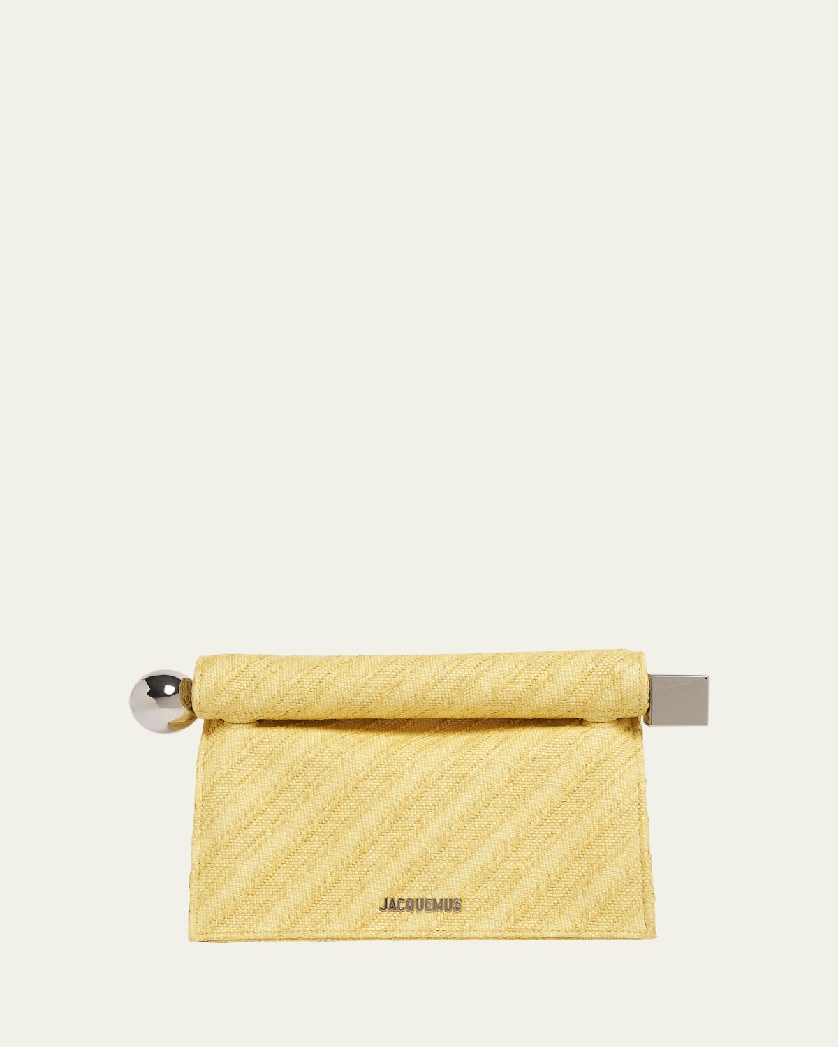 Jacquemus La Pochette Rond Carre Rolled Clutch Bag