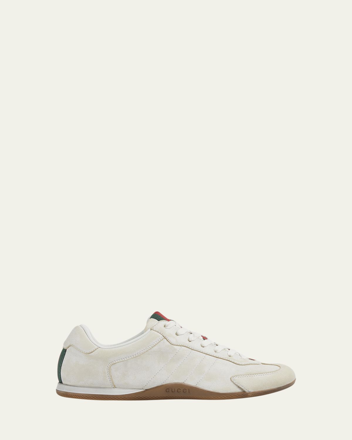 Gucci Elan Washed Leather Low-Top Sneakers