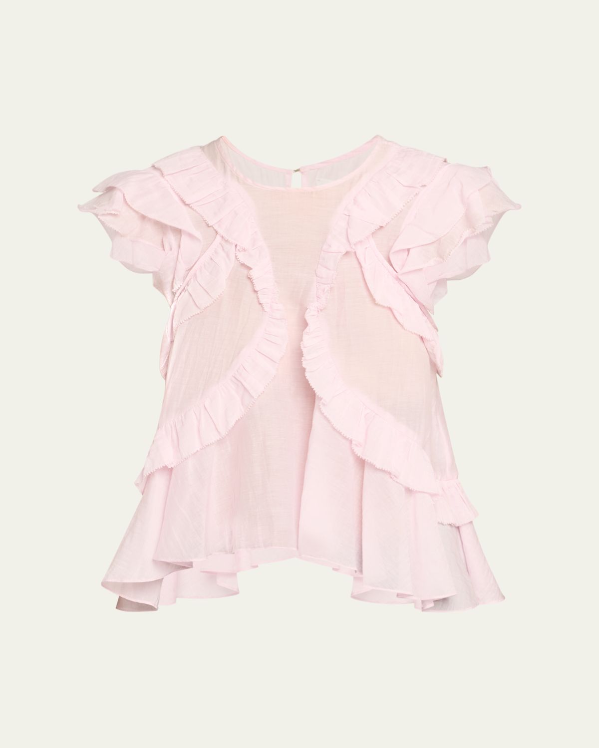 Etoile Isabel Marant Nalou Ruffled Cotton Voile Blouse