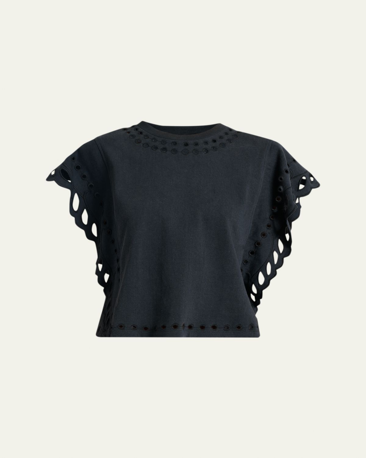 Etoile Isabel Marant Odyle Eyelet Embroidered Ruffle Blouse
