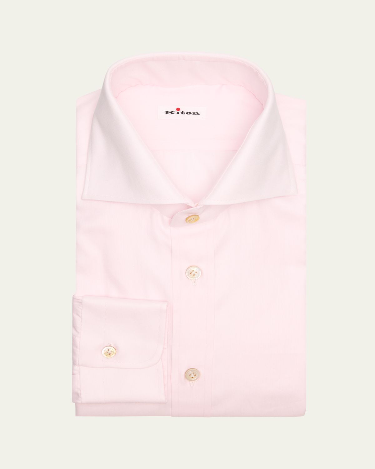 Kiton Men's Micro-Herringbone Cotton Dress Shirt