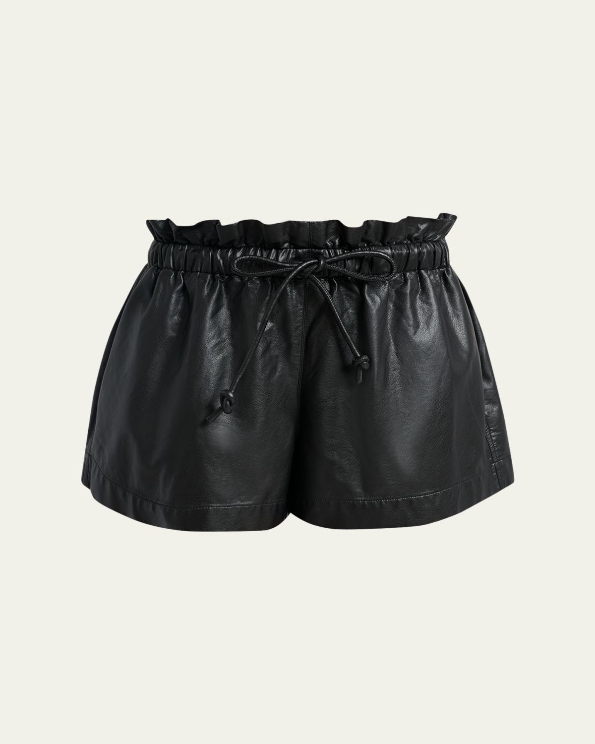 Etoile Isabel Marant Naline Paperbag-Waist Faux Leather Shorts