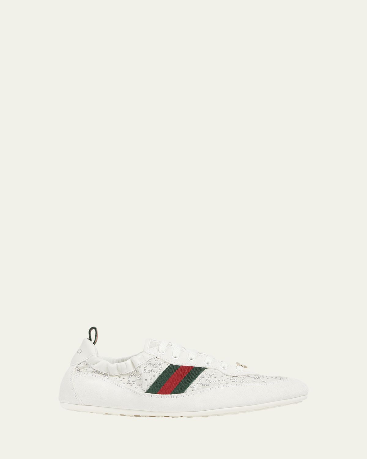 Gucci Shift Crystal Mesh Low-Top Sneakers