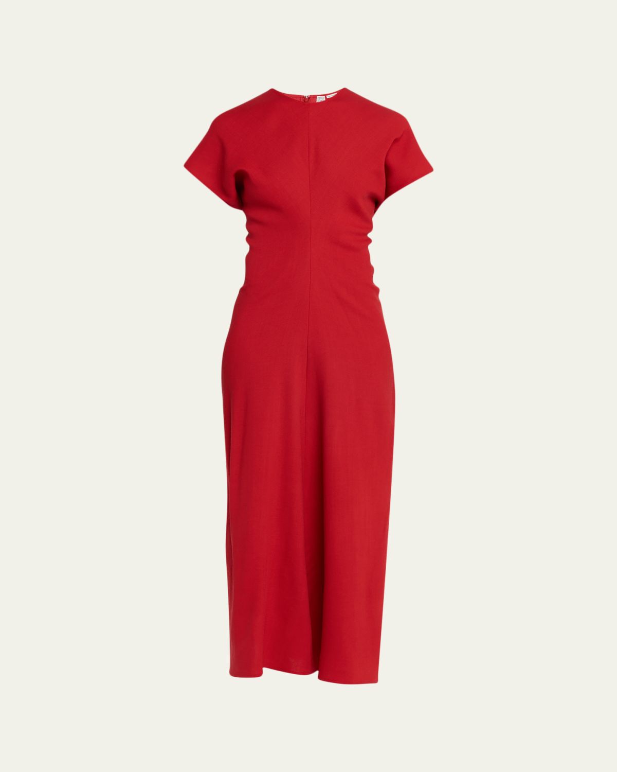 Toteme Slouch Waist Short-Sleeve Ankle Dress