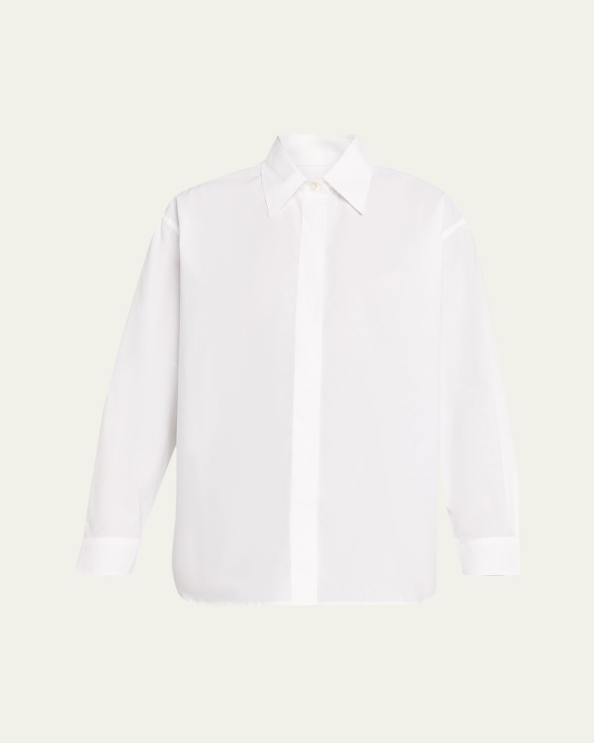 Officine Generale Yari Cotton Poplin Button-Front Shirt