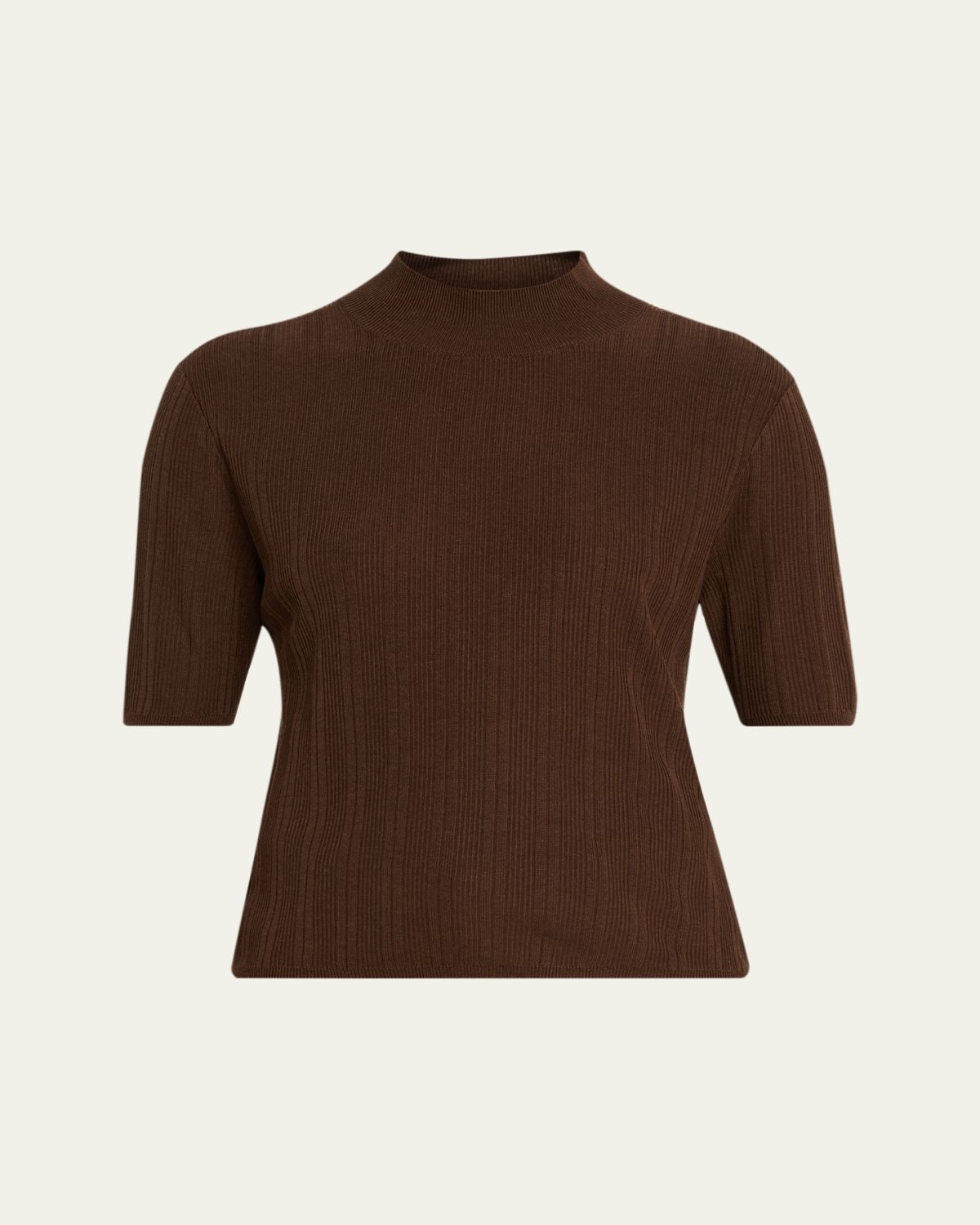 Officine Generale Laya Mock-Neck Lyocell and Wool Knit Sweater
