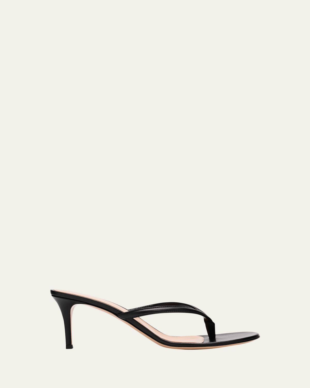 Gianvito Rossi 70mm Nappa Leather Thong Sandals