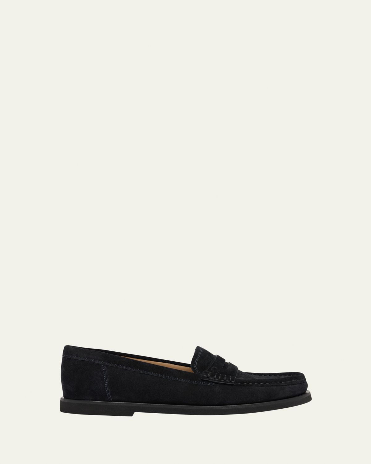 Gianvito Rossi Suede Penny Loafers