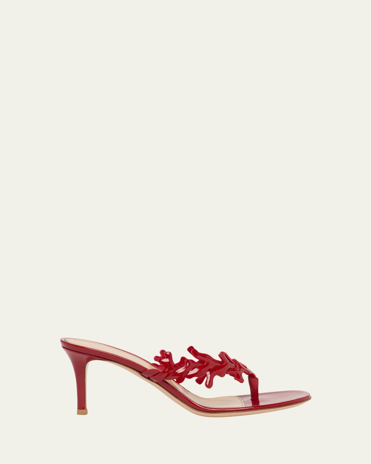 Gianvito Rossi 70mm Ocean Patent Leather Thong Sandals