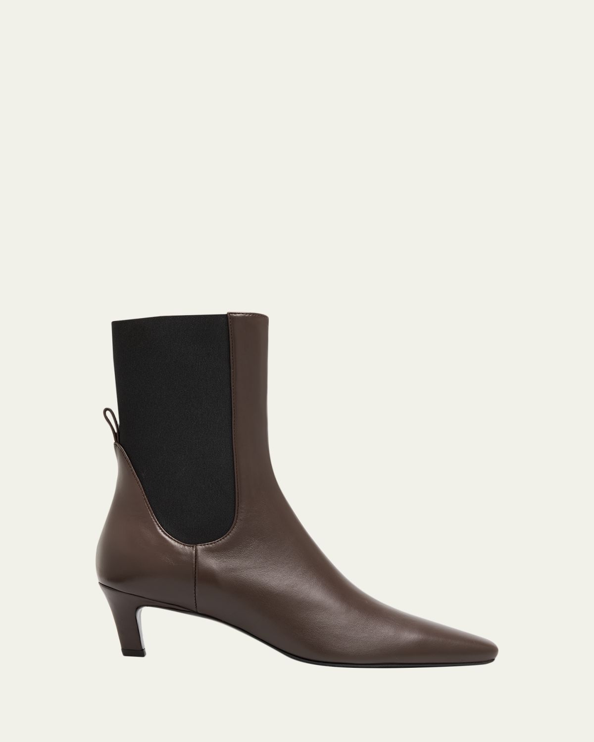 Toteme Leather Mid-Heel Ankle Boots