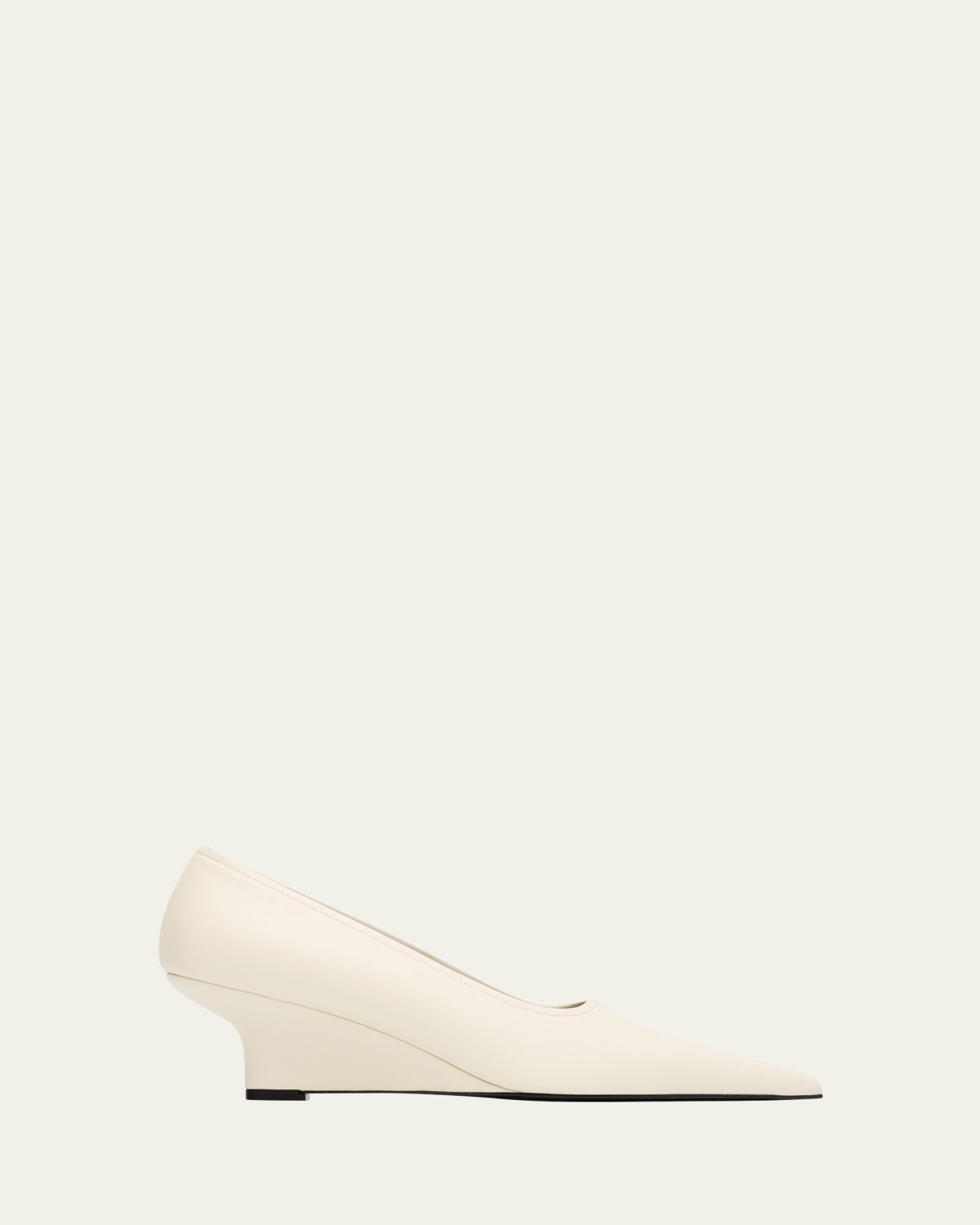 Toteme Sharp Nappa Leather Wedge Pumps