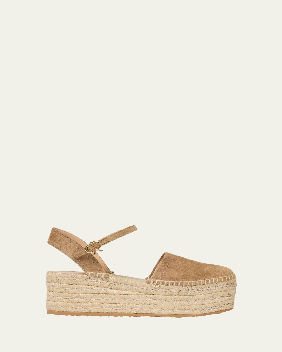 Gianvito Rossi Suede Platform Espadrille Sandals