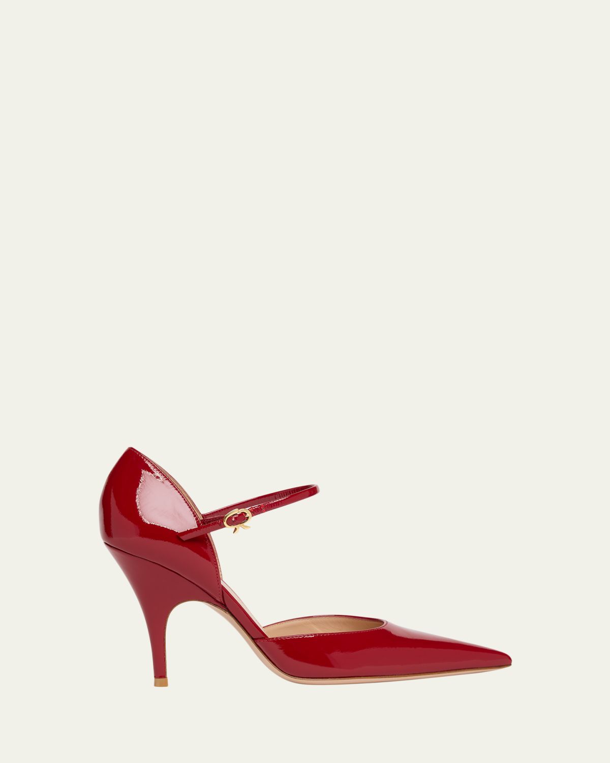 Gianvito Rossi 95mm Sofia Patent Leather d'Orsay Pumps