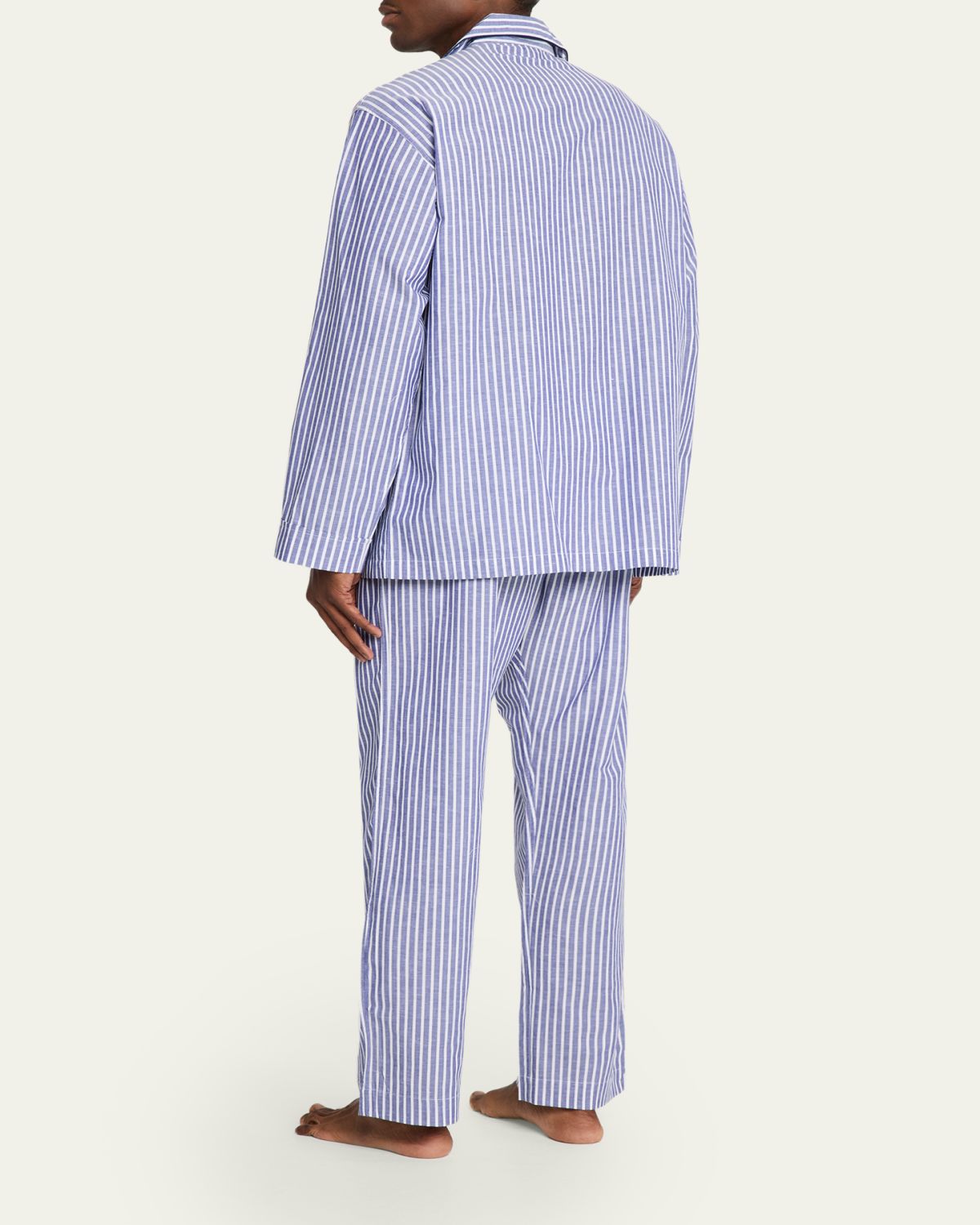 Bergdorf Goodman Men's triped Cotton Pajama hirt | Thumbnail 3 Bergdorf Goodman Men's triped Cotton Pajama hirt | Thumbnail 3