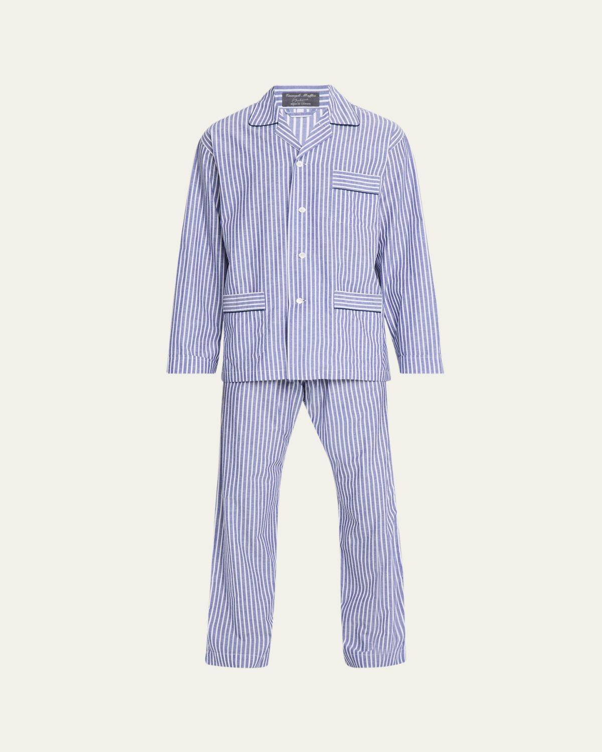 Bergdorf Goodman Men's triped Cotton Pajama hirt