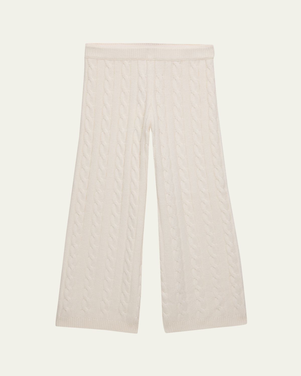 LoveShackFancy Girl's Tween halley Cable-Knit Pants, -L