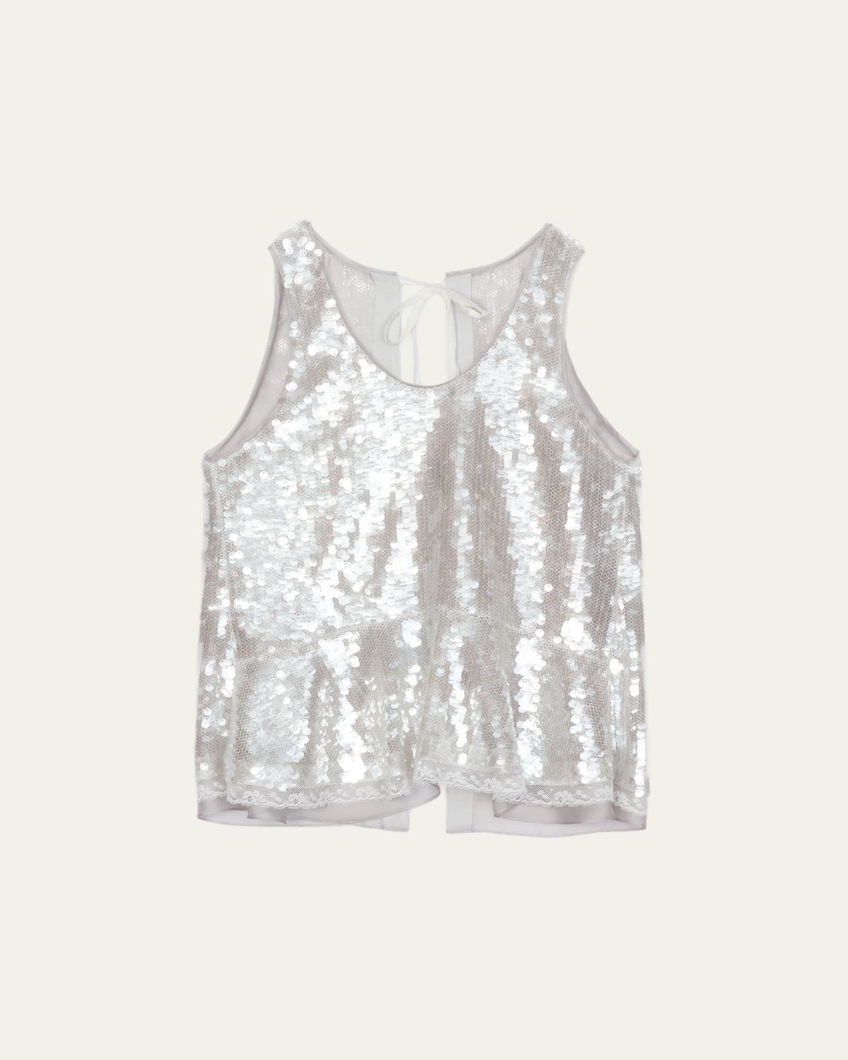3.1 Phillip Lim Sleeveless Sequined Tie-Front Blouse